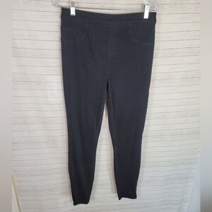 SPANX BLACK PULL ON LEGGINGS, SZ LARGE